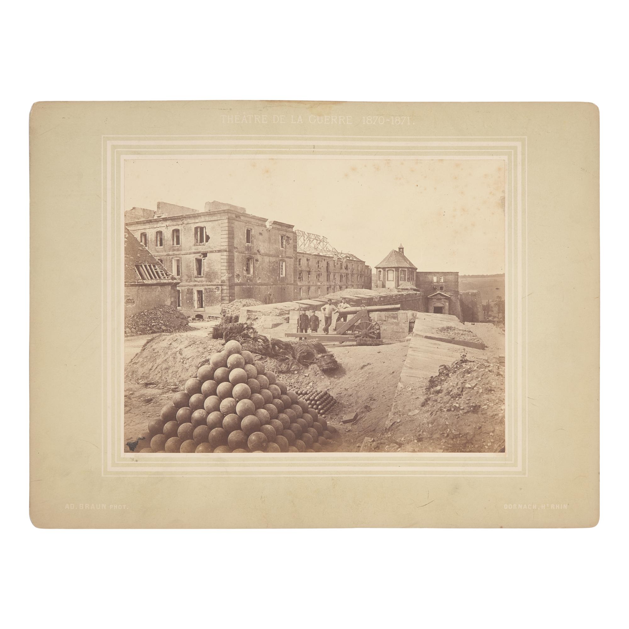[Franco-Prussian War] Group of 6 photographs, including images documenting the Franco-Prussian War by Braun and Brady
