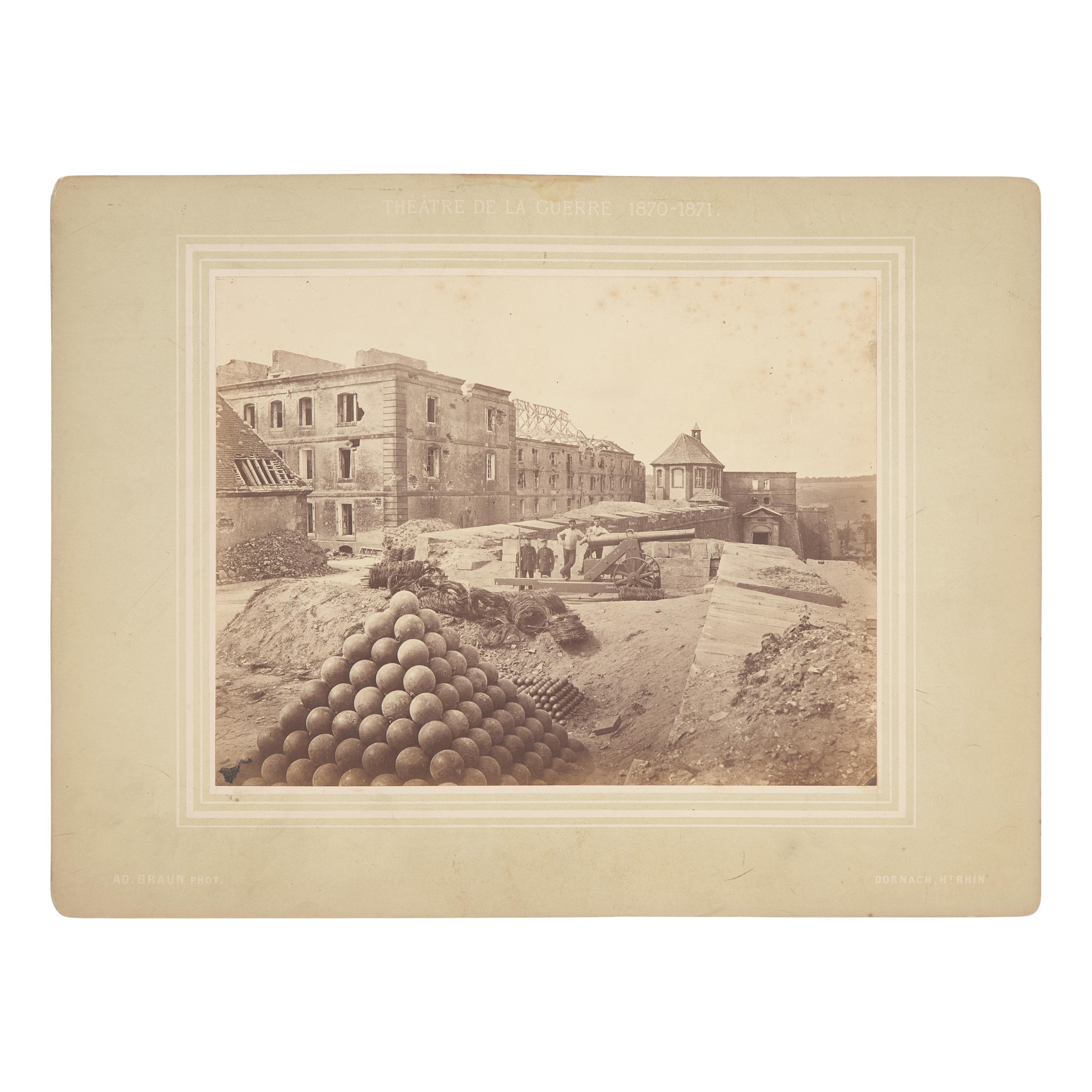 [Franco-Prussian War] Group of 6 photographs, including images documenting the Franco-Prussian War by Braun and Brady