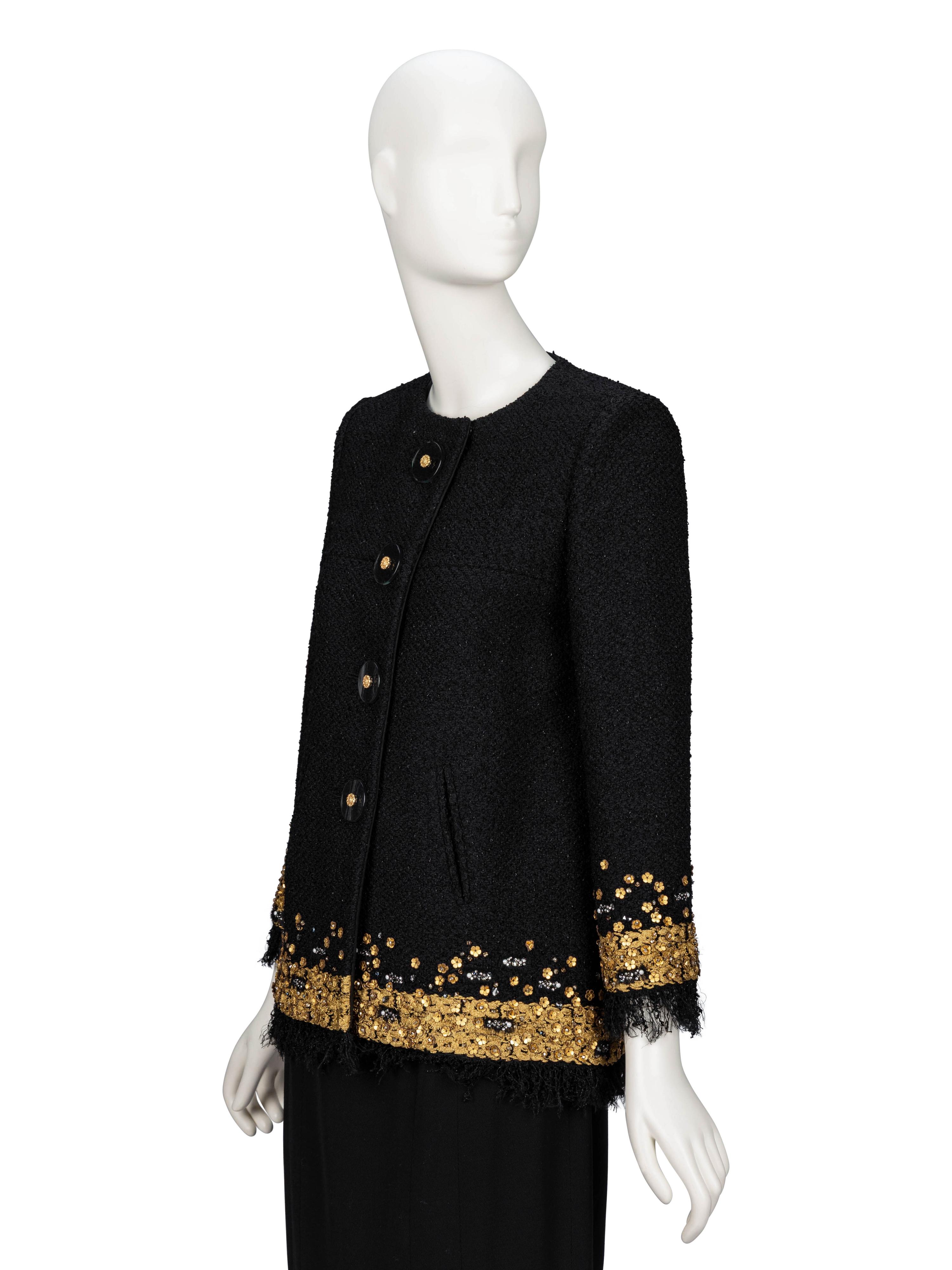 Chanel, Lesage Black & Gold Fantasy Tweed Jacket