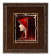 A Limoges Enameled Copper Plaque After Jean-Jacques Henner