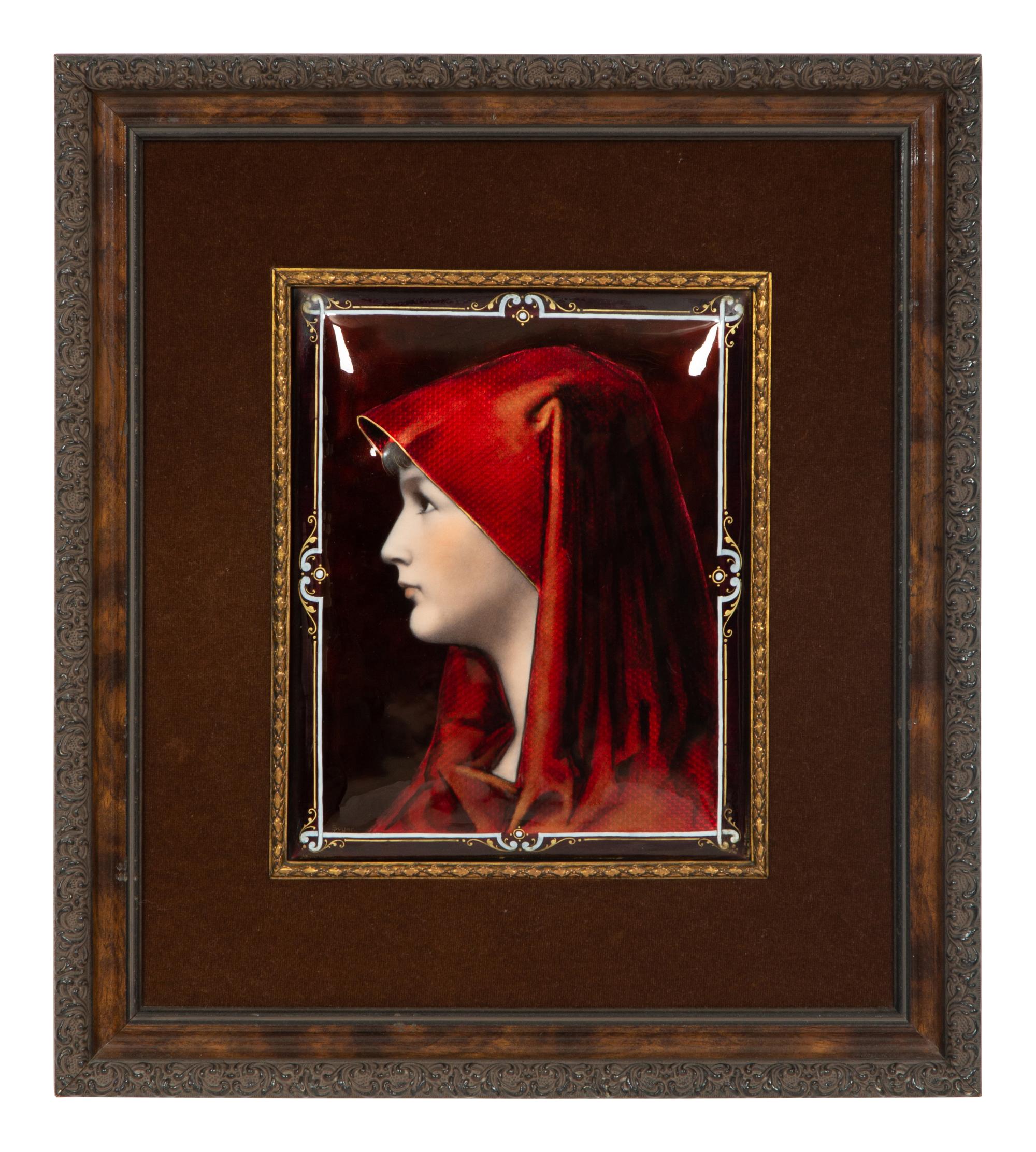 A Limoges Enameled Copper Plaque After Jean-Jacques Henner