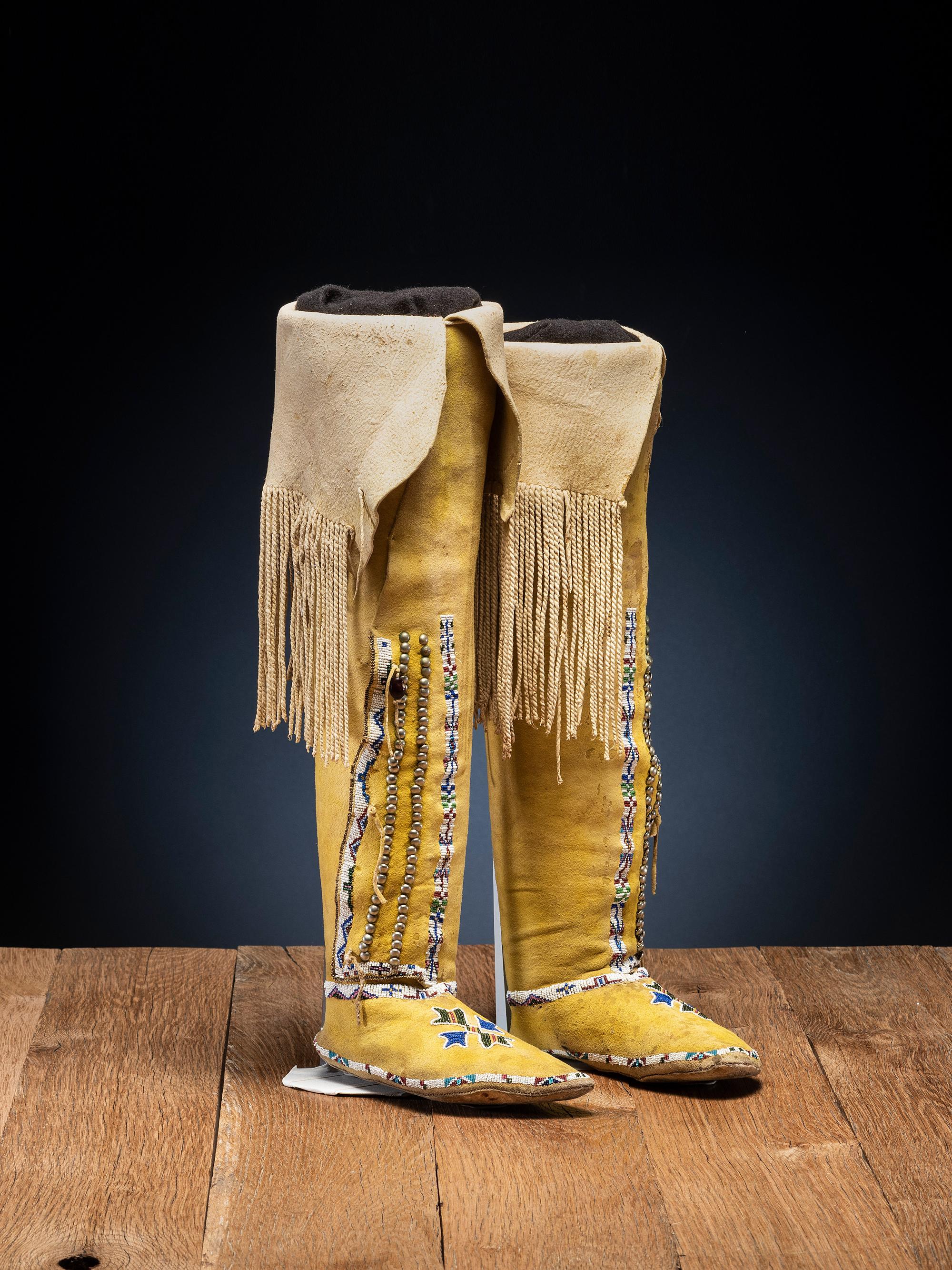 Kiowa Beaded Boot Moccasins