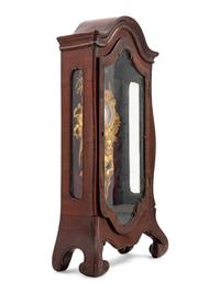 A Continental Walnut Clock Case