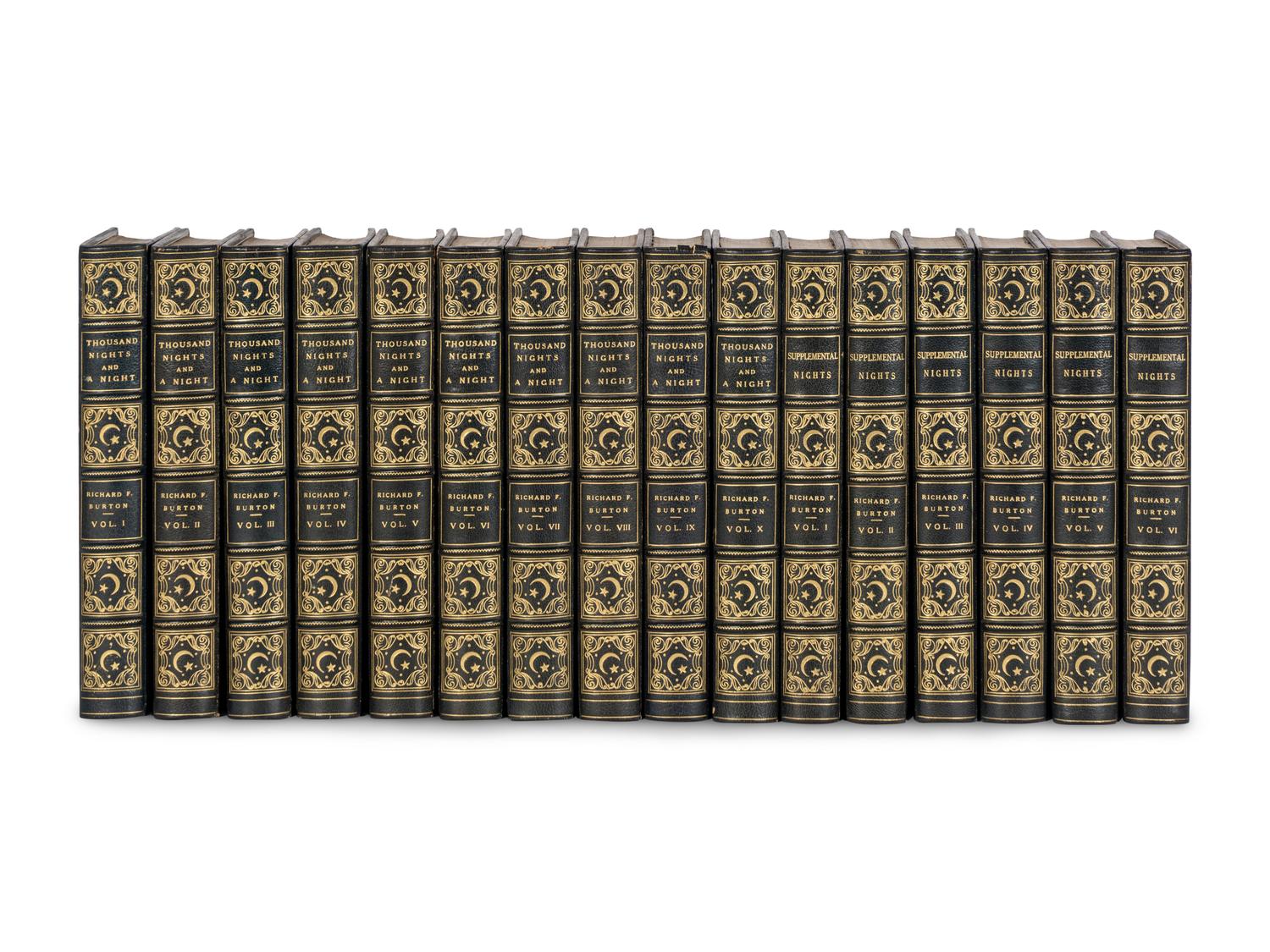 [BINDINGS]. BURTON, Richard Francis (1821-1890). The Book of the Thousand Nights and a Night . -- Supplemental Nights. [London]: Privately Printed by the Burton Club, [1910].