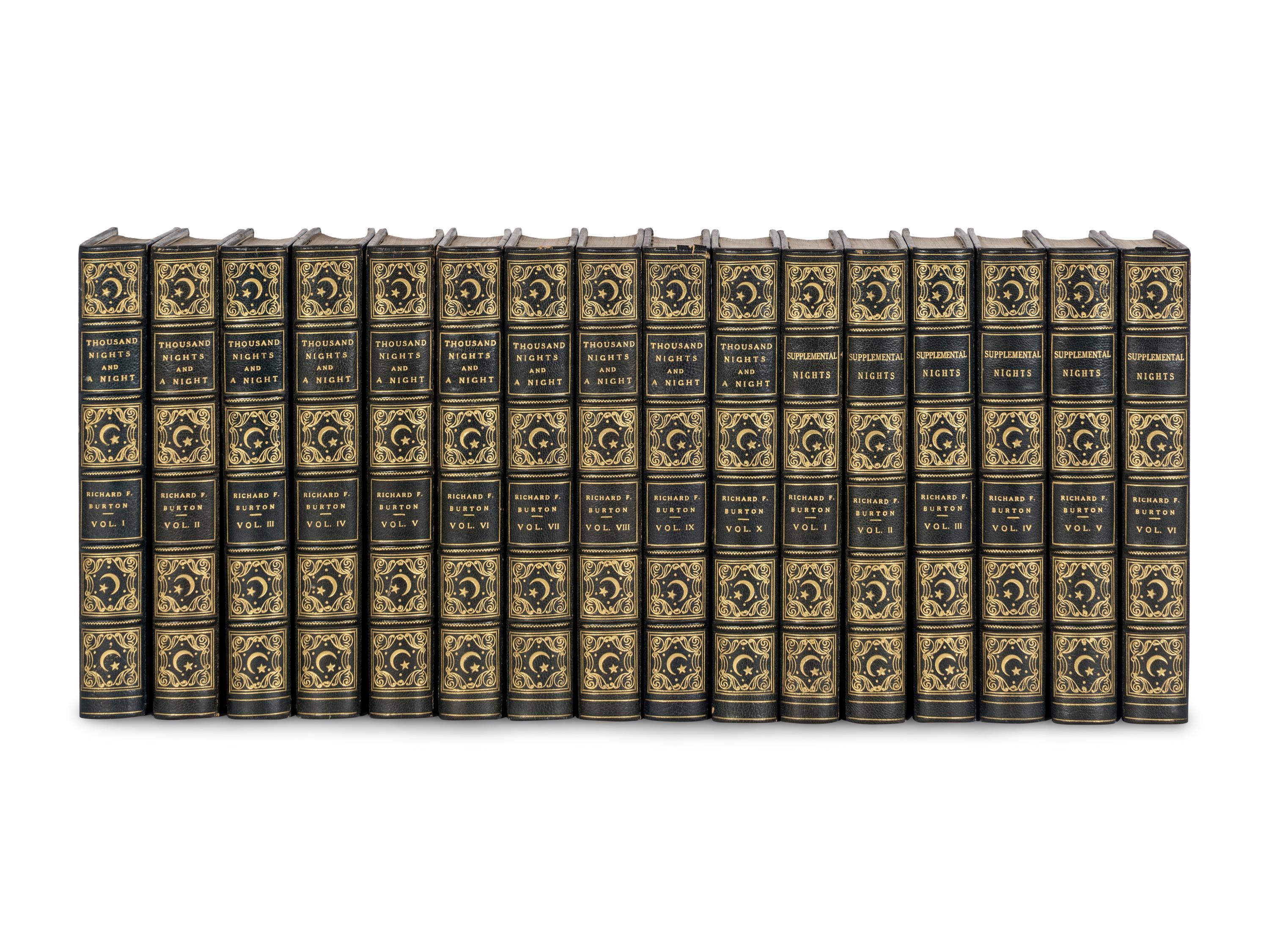 [BINDINGS]. BURTON, Richard Francis (1821-1890). The Book of the Thousand Nights and a Night . -- Supplemental Nights. [London]: Privately Printed by the Burton Club, [1910].