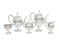 An American Silver Five-Piece Tea and Coffee Service