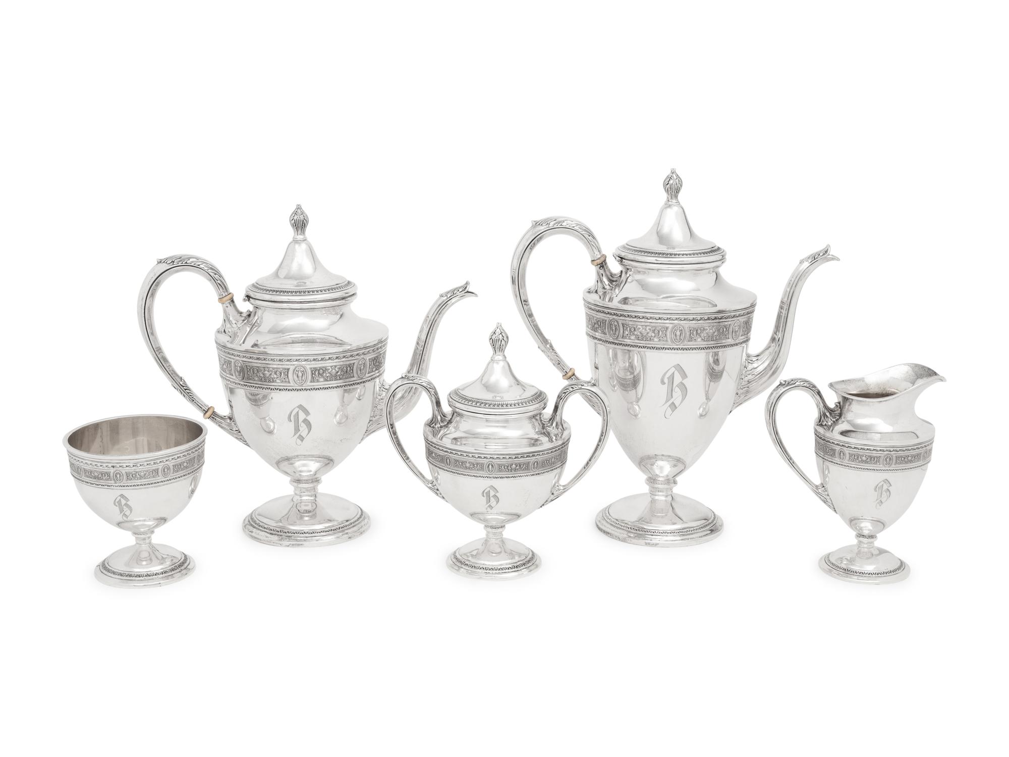 An American Silver Five-Piece Tea and Coffee Service