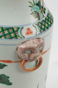 A Pair of Chinese Export Enameled Porcelain Vases
