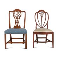 Two George III Mahogany Side Chairs