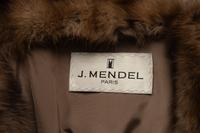 J. Mendel Wool Coat With Sable Fur Trim
