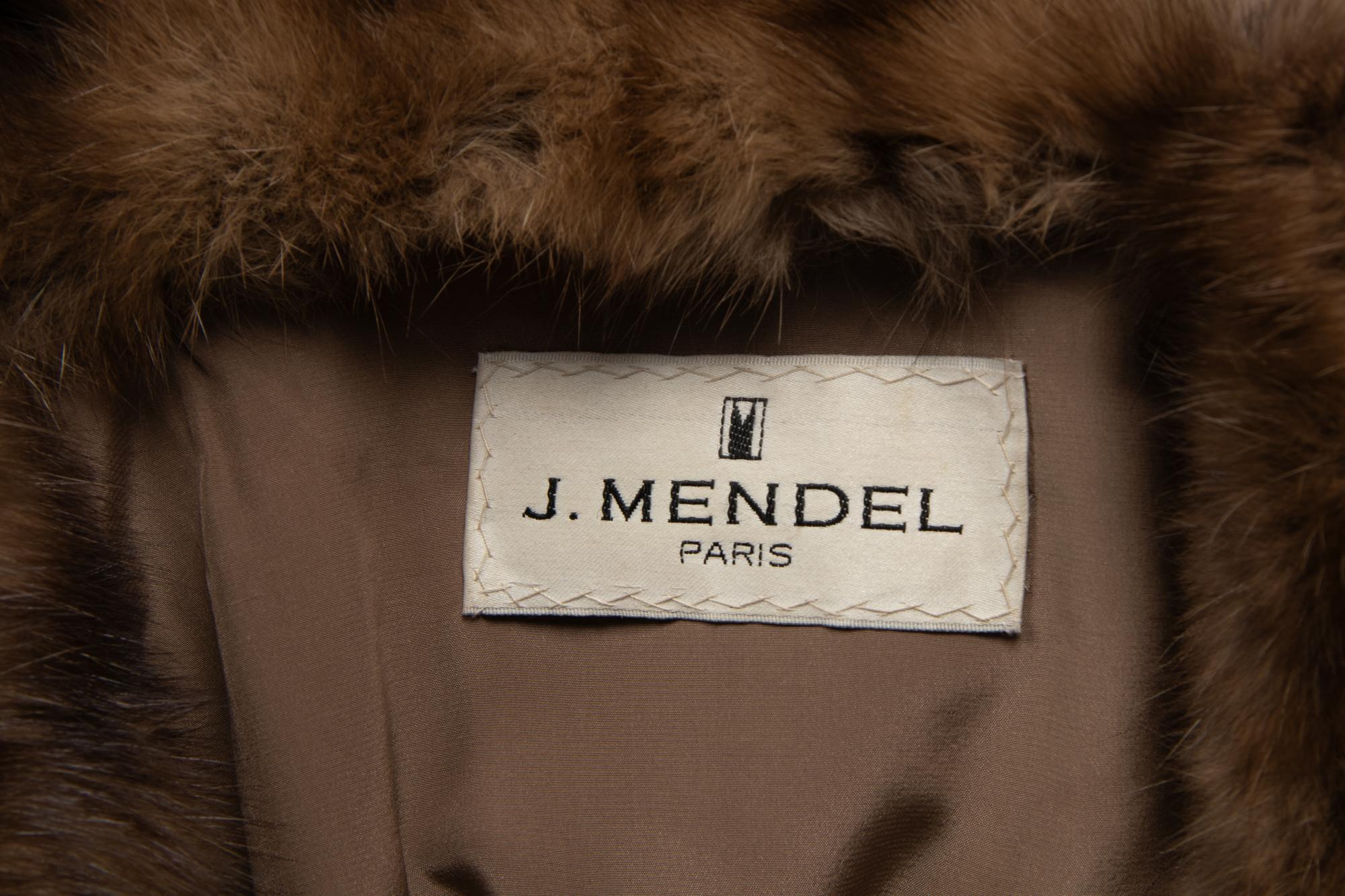 J. Mendel Wool Coat With Sable Fur Trim