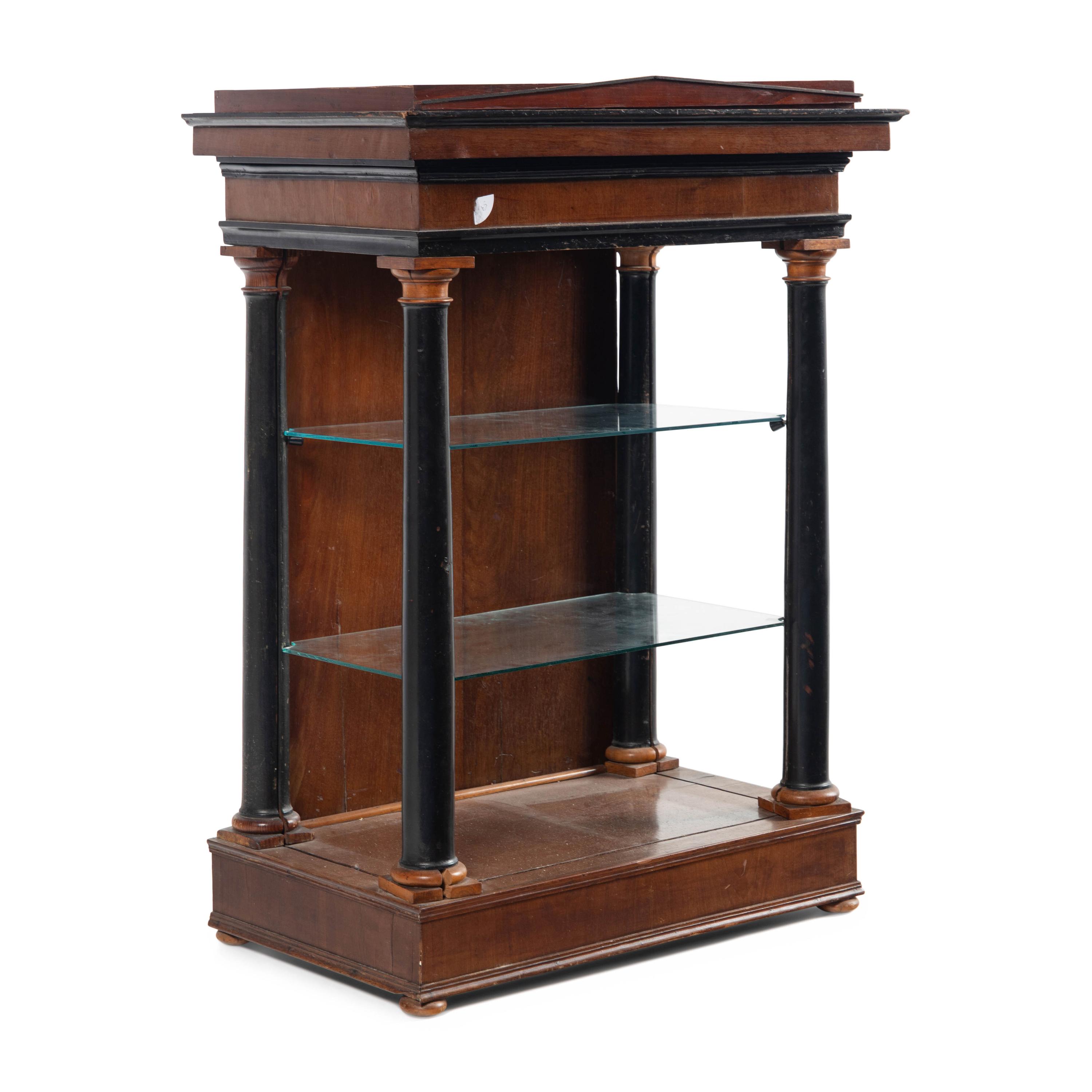 An Empire Style Mahogany and Ebonized Etagere