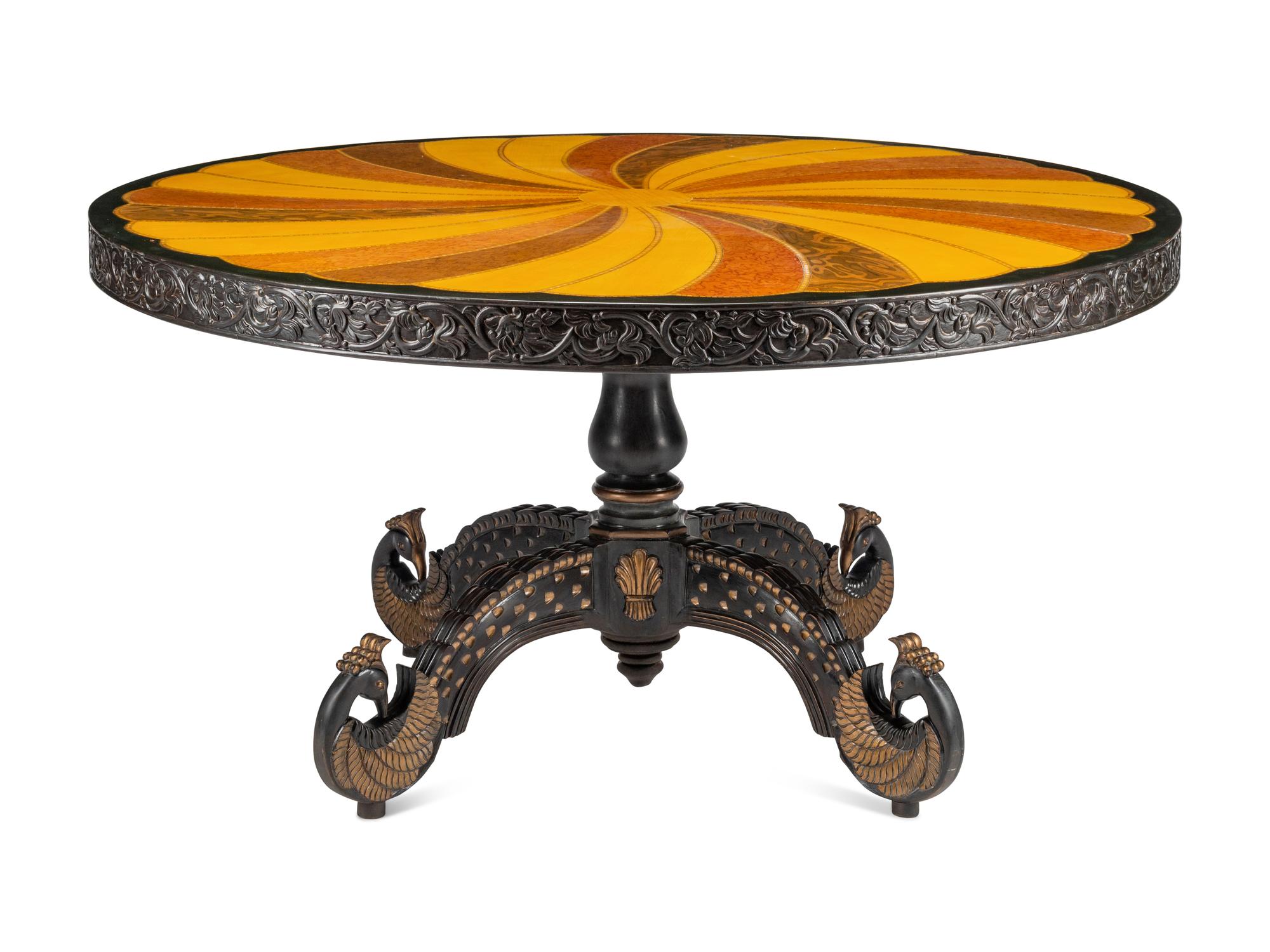 An Anglo-Colonial Style Various Woods Center Table