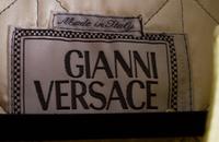 A Gianni Versace Neon Quilted Puffer Coat, Size 42.
