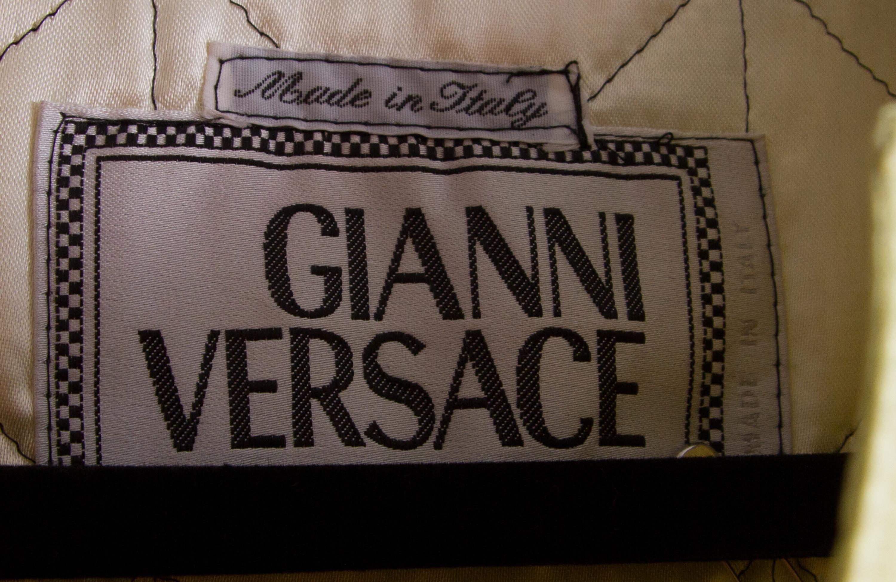 A Gianni Versace Neon Quilted Puffer Coat, Size 42.