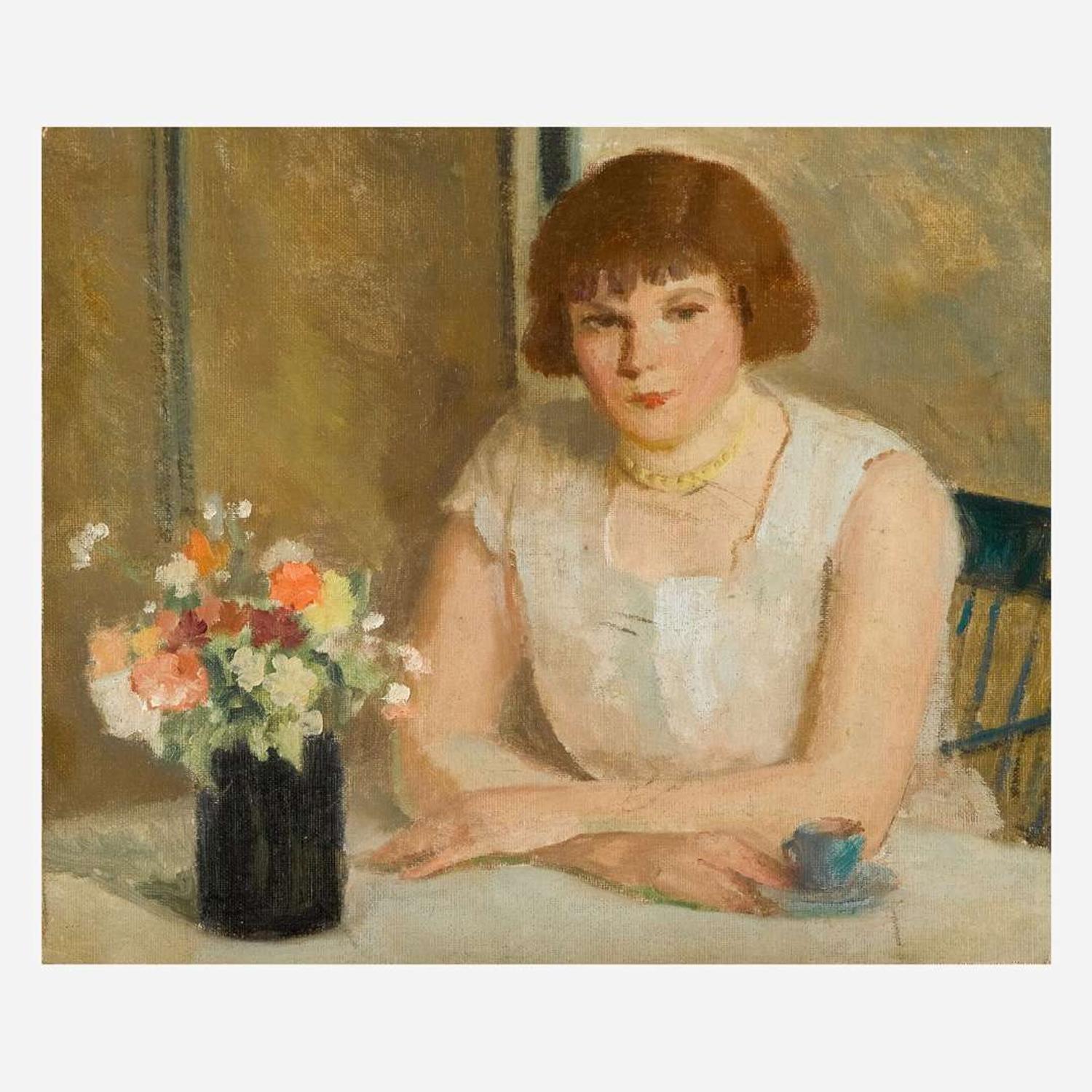 Rae Sloan Bredin (Amercican, 1881-1933) Girl at Table