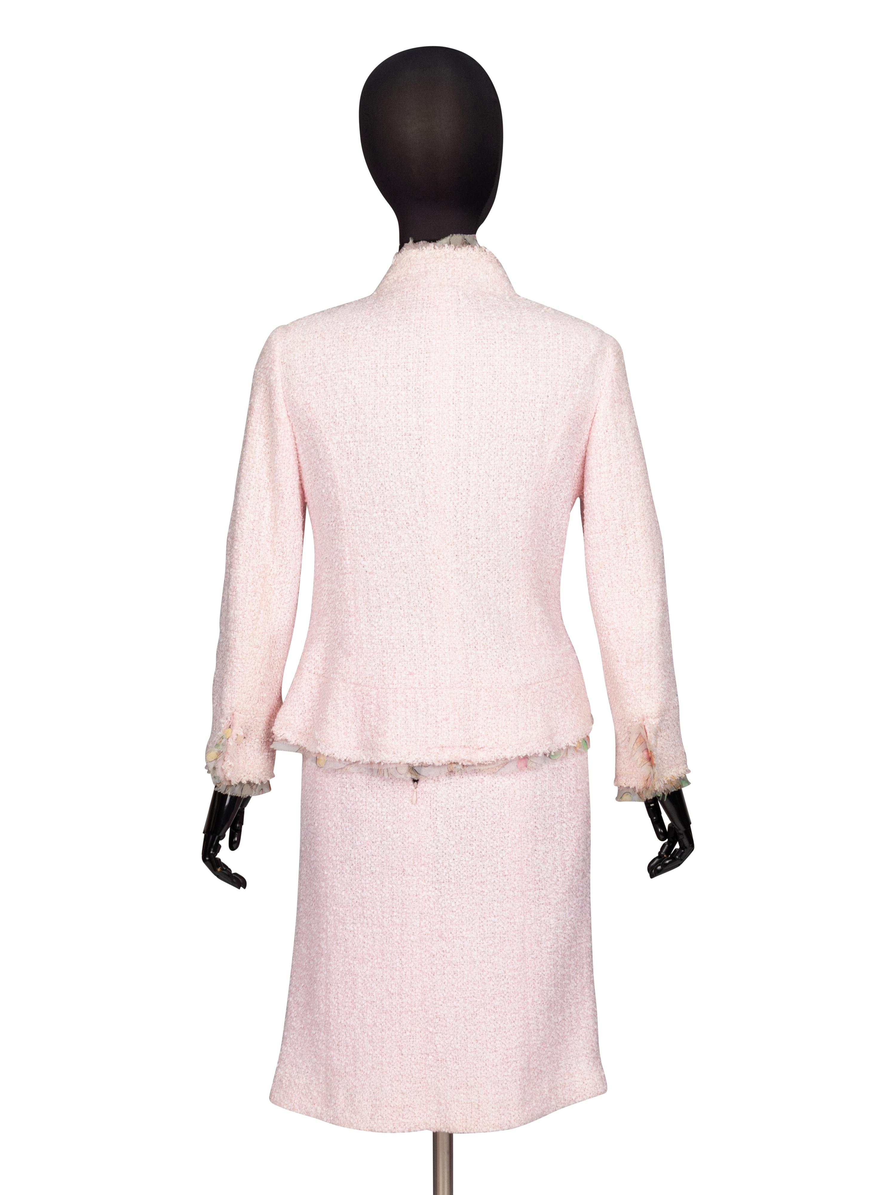 Chanel, Pink Tweed Skirt Suit