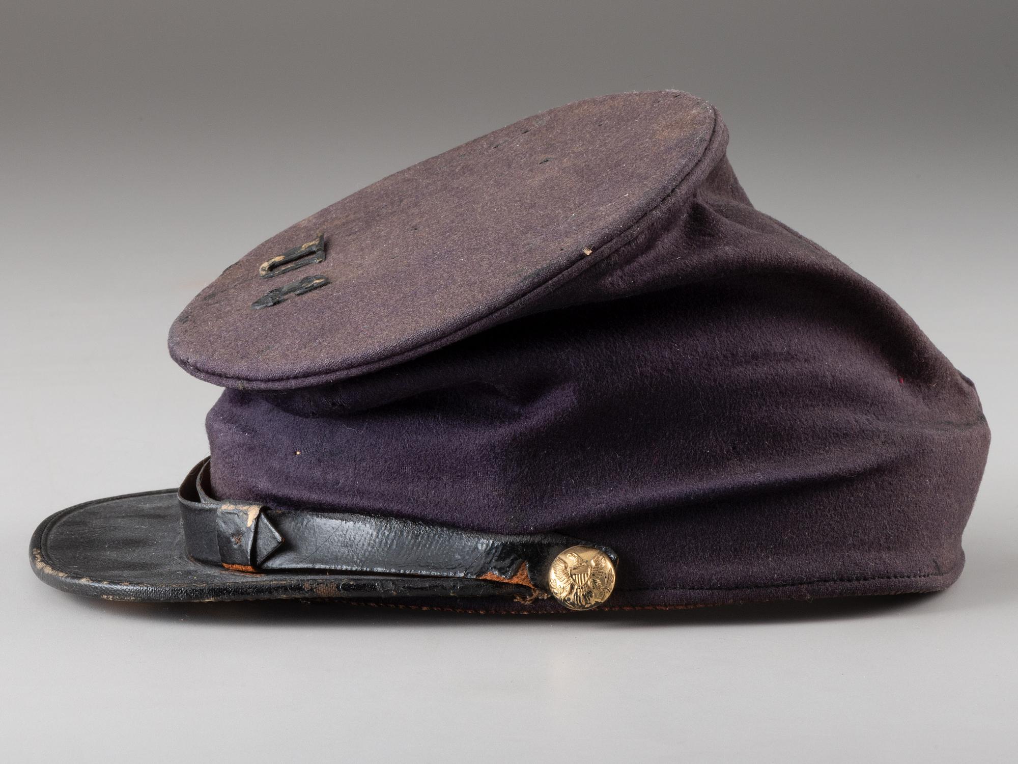 [CIVIL WAR]. Ulster County, NY forage cap with "McClellan" maker's imprint.