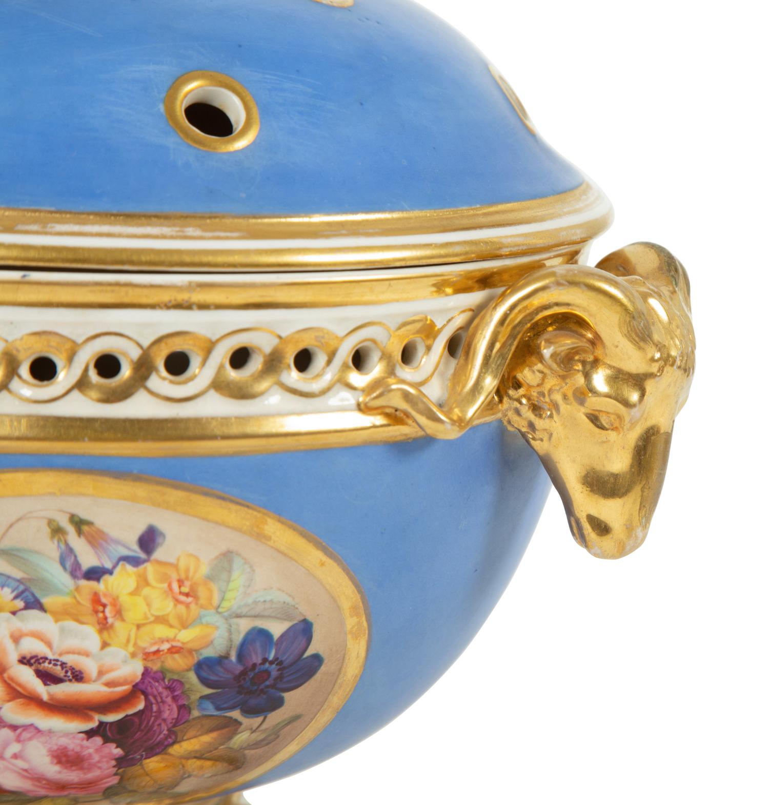 A Pair of Bloor Derby Porcelain Censers