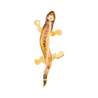 RUBY AND SEED PEARL SALAMANDER BROOCH