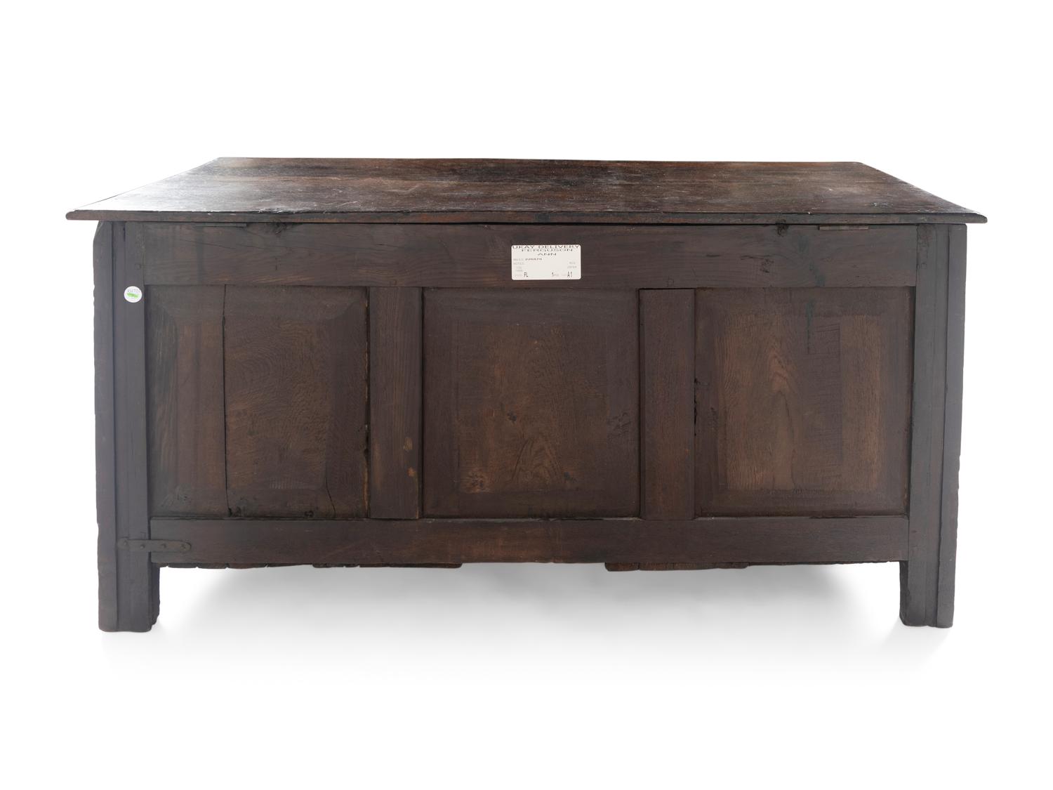 A Charles II Oak Coffer or Mule Chest