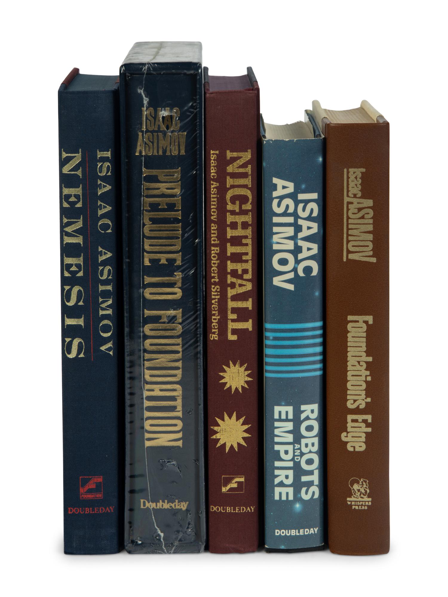 ASIMOV, Isaac (1920-1992). A group of 5 FIRST EDITIONS, MOST SIGNED, comprising: