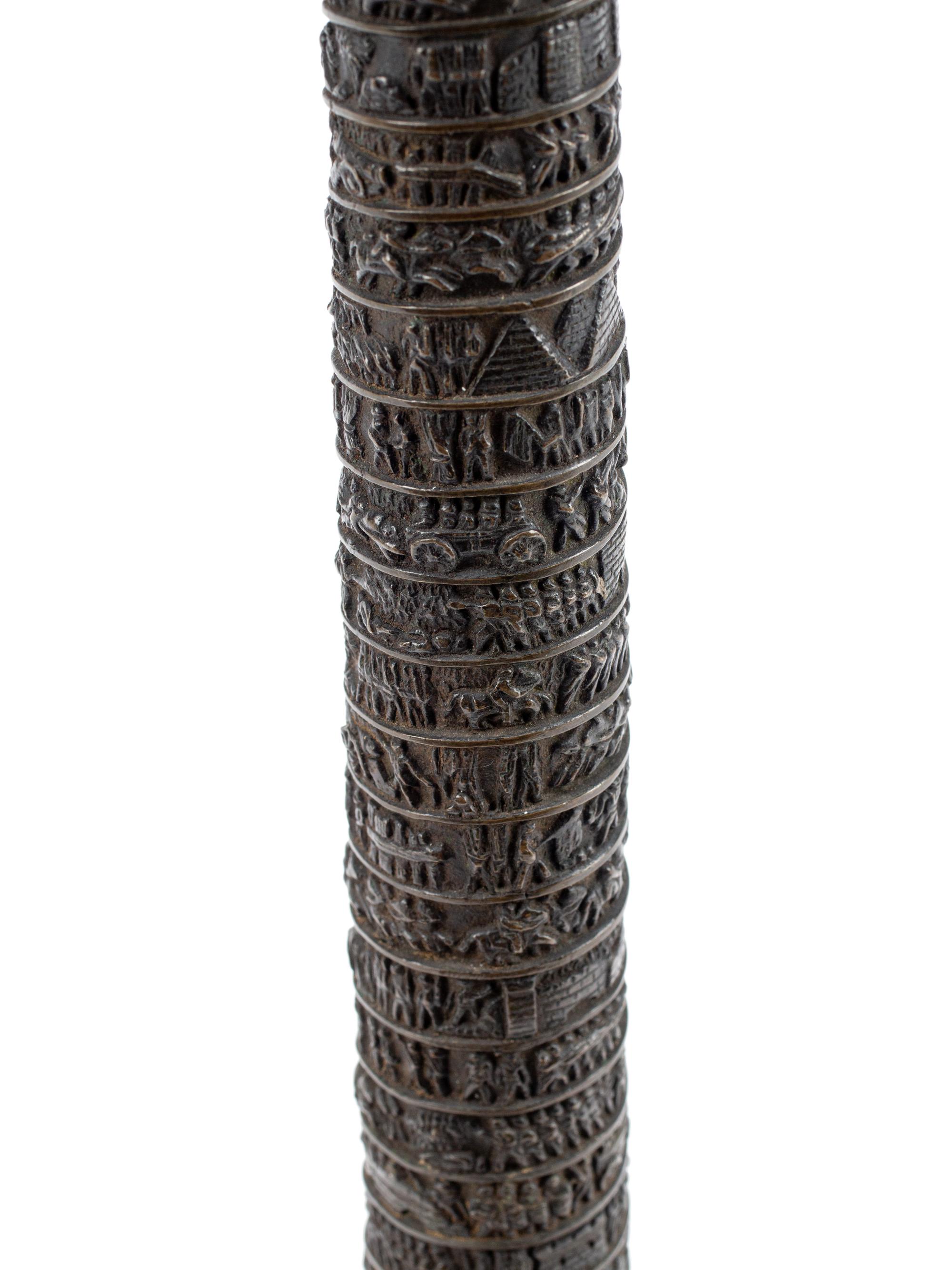 A Grand Tour Bronze Model of the Vendôme Column