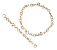 An 18 Karat Yellow Gold and Sterling Silver Demi-Parure, Tiffany & Co., Italy,
