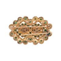 YELLOW GOLD, EMERALD AND DIAMOND SET