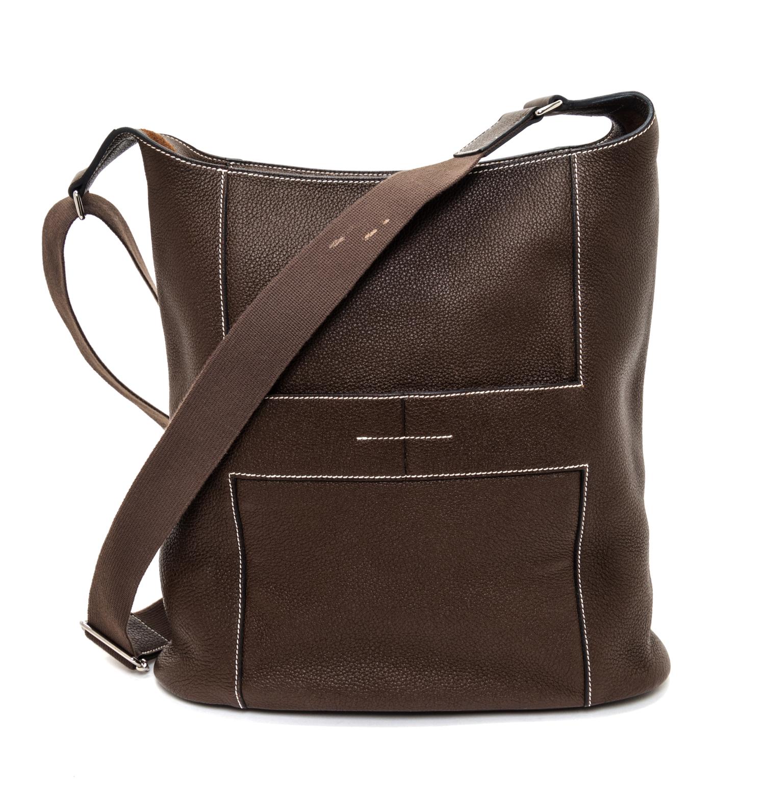 An Hermes Noisette Good News PM Handbag, 11" x 10" x 5".