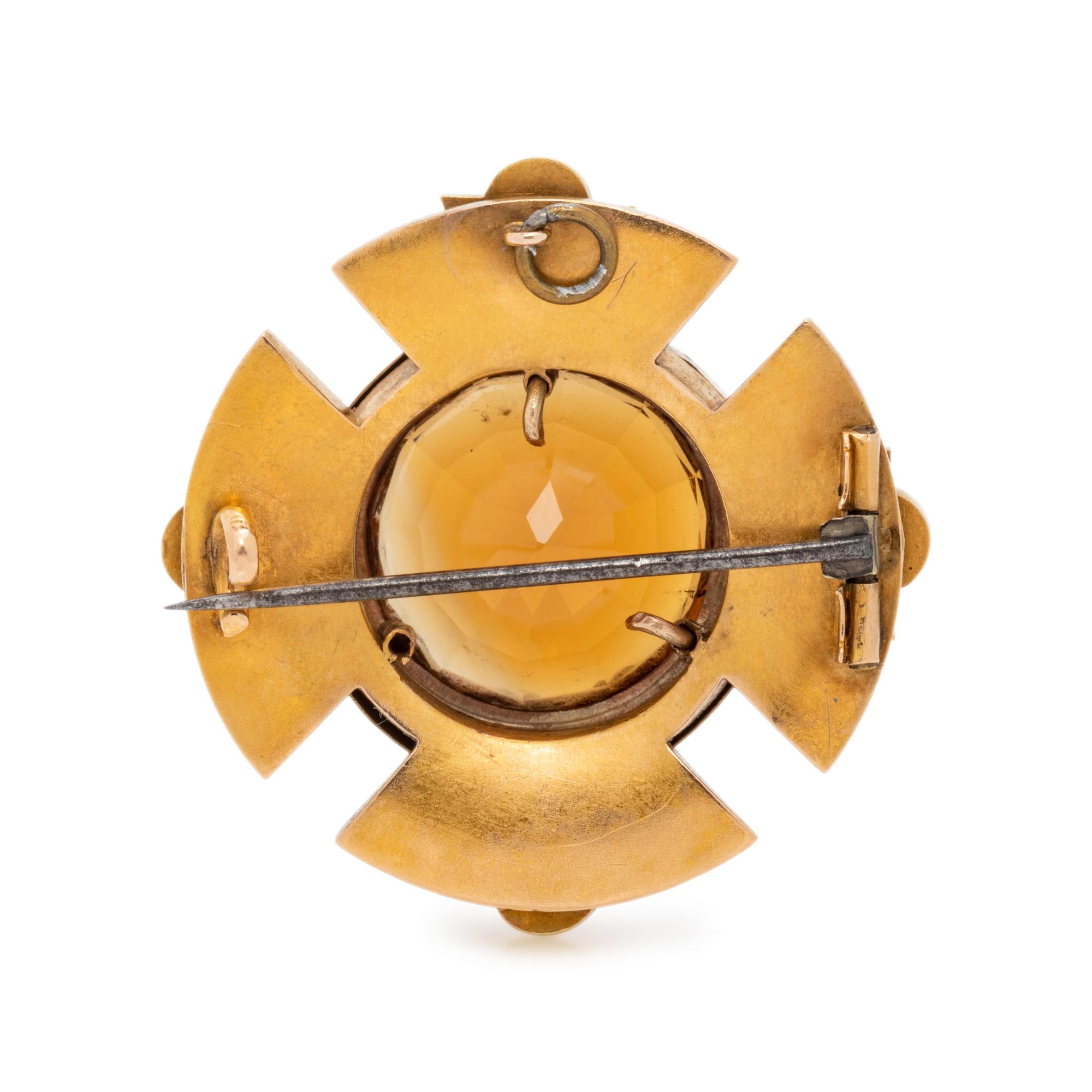 ANTIQUE, MULTIGEM PENDANT/BROOCH