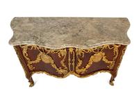 A Régence Style Gilt Bronze Mounted Mahogany Marble-Top Commode — Early 20th century