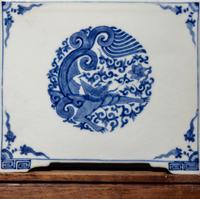 A Pair of Chinese Blue and White Rectangular Porcelain Planters, 19th Century 清晚期 青花花盆一對