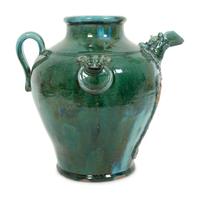 A Chinese Green-Glazed Pottery Ewer