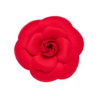Chanel, Red Silk Camellia Brooch