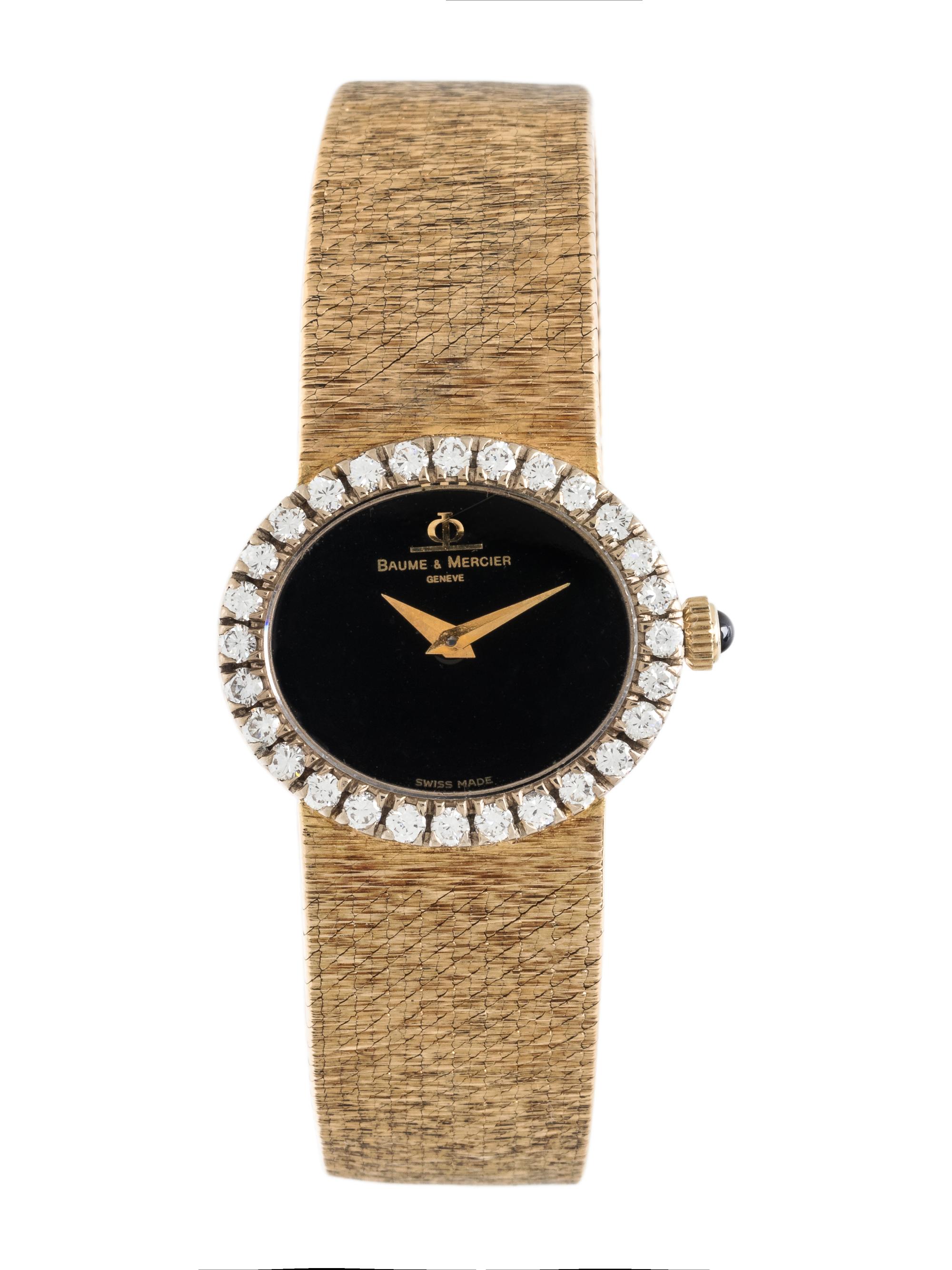 BAUME & MERCIER, 18K YELLOW GOLD AND DIAMOND WRISTWATCH
