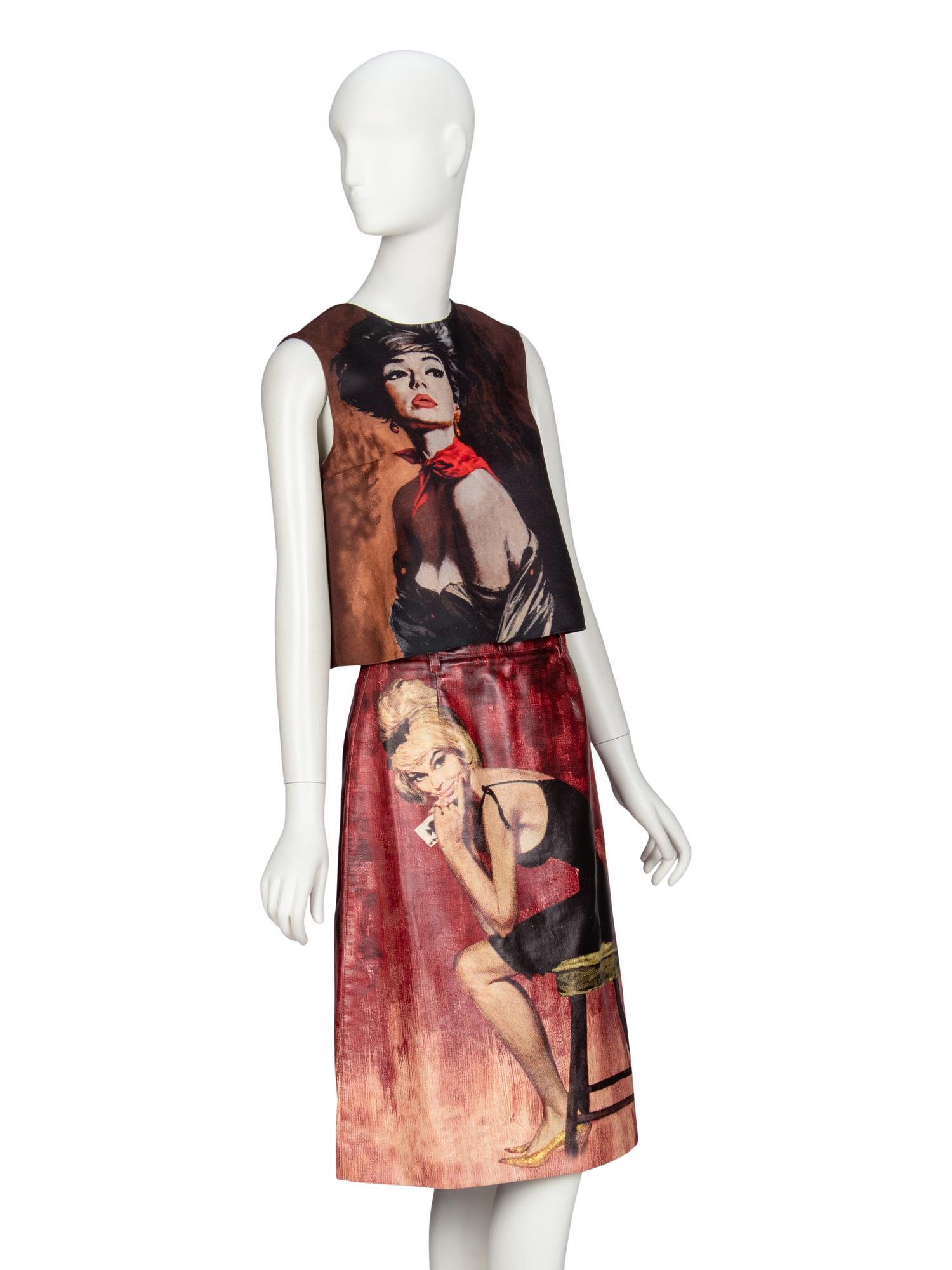 PRADA, PRINTED SKIRT ENSEMBLE, A/W 2017