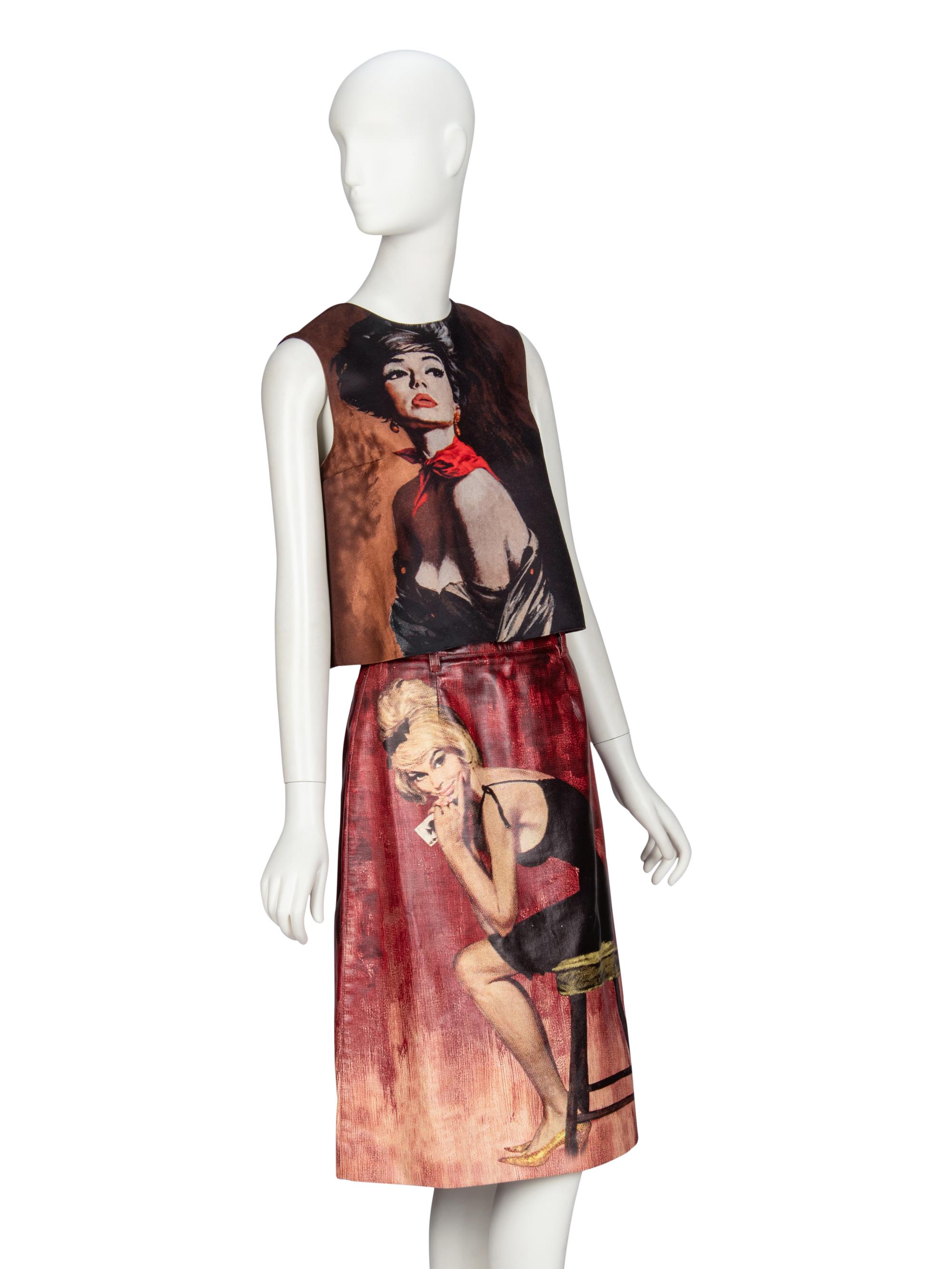 PRADA, PRINTED SKIRT ENSEMBLE, A/W 2017