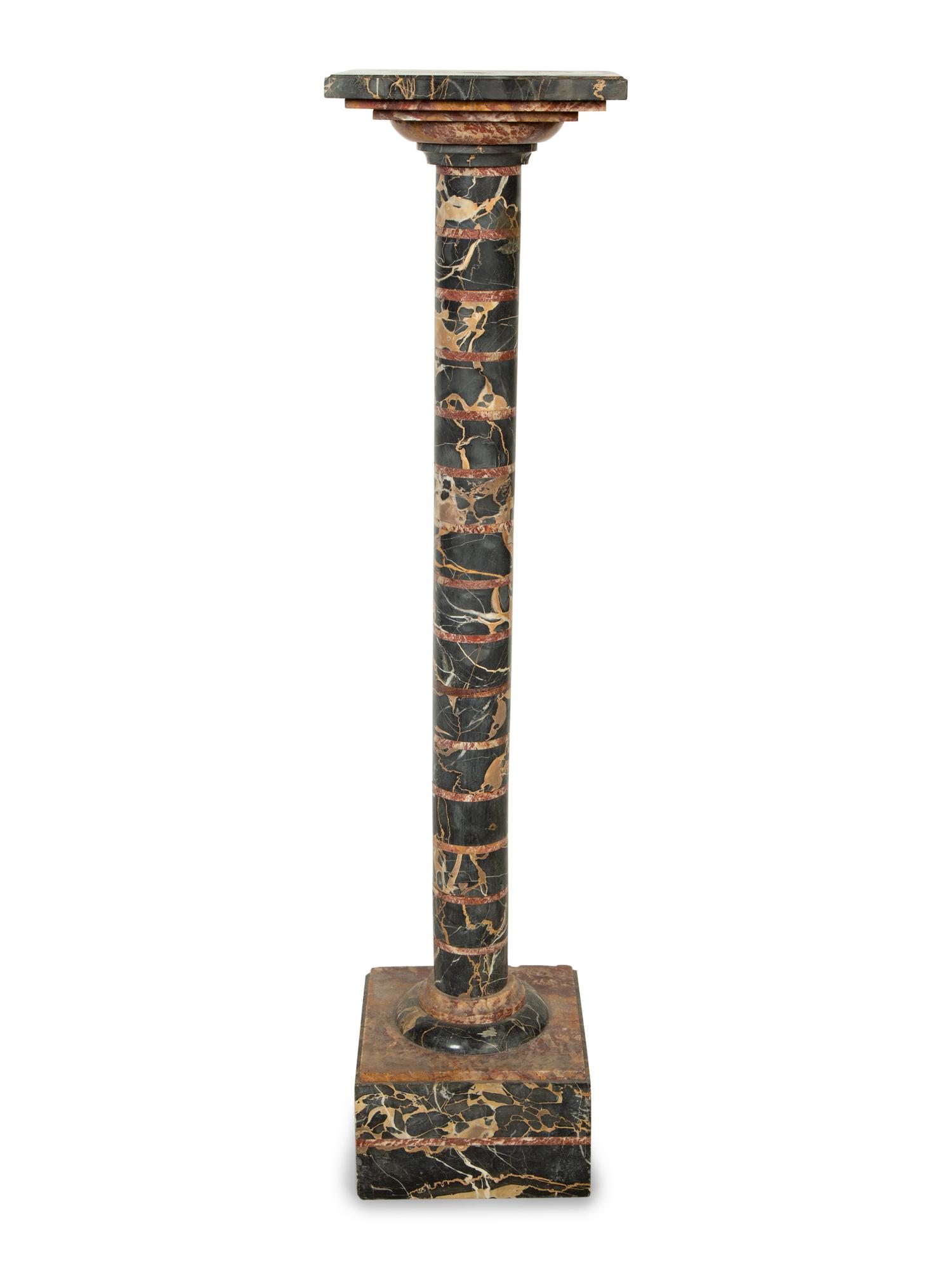 A Continental Bi-Color Marble Pedestal