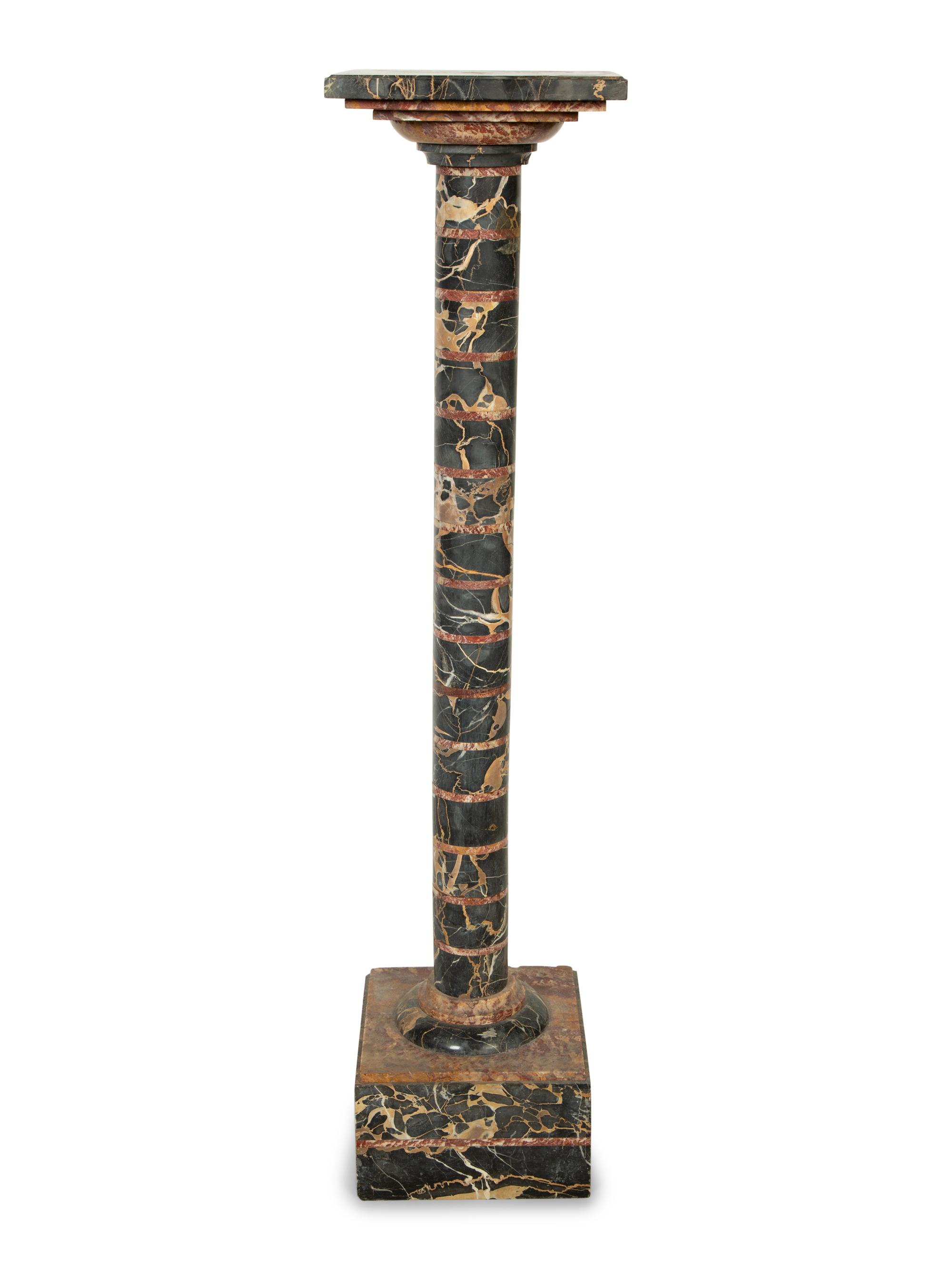 A Continental Bi-Color Marble Pedestal