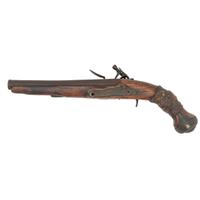 Flintlock Pistol with Rawhide Repair