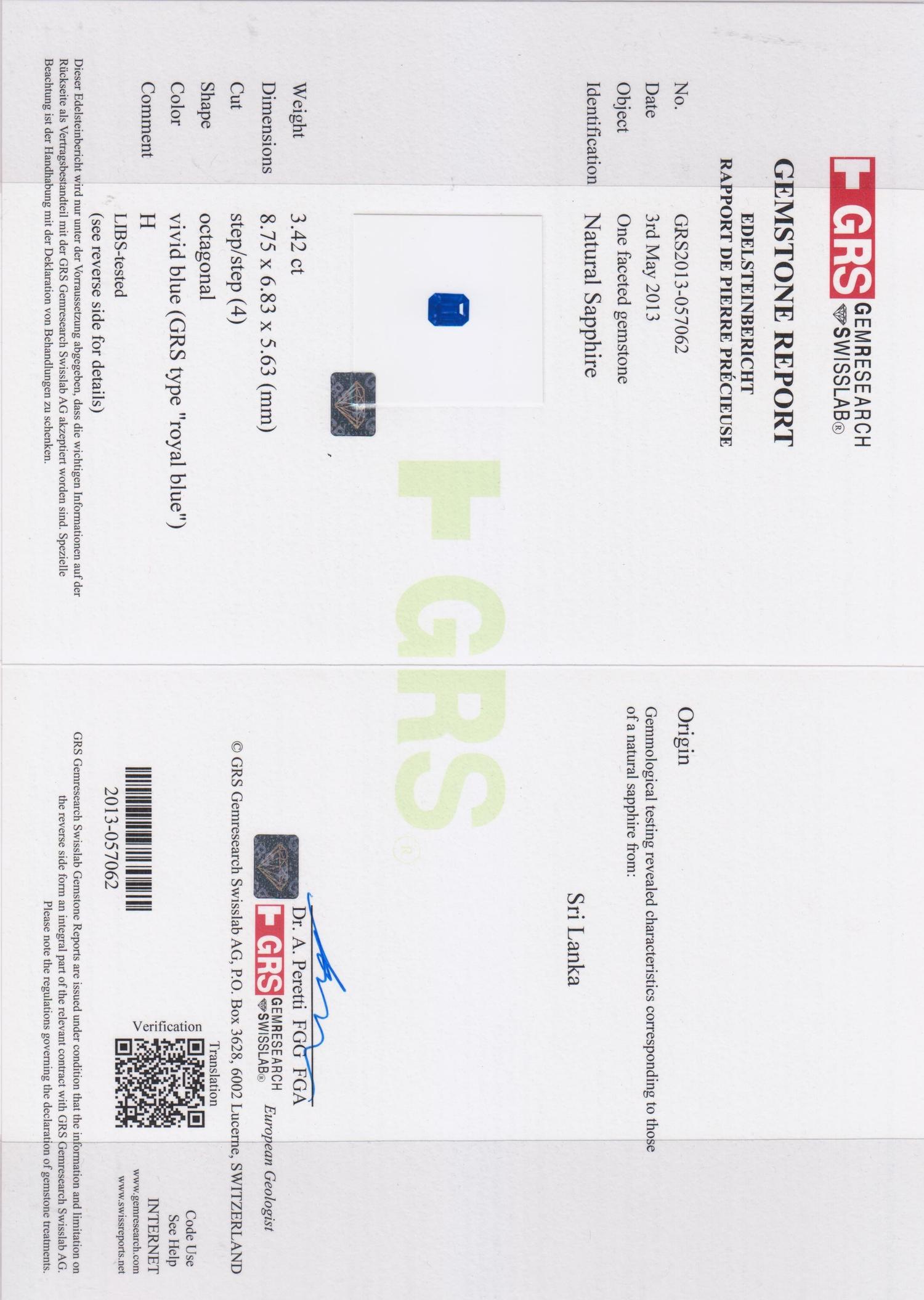 A Pair of 18 Karat White Gold, Sapphire and Diamond Earrings, 3.45 dwts.
