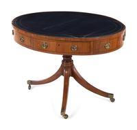 A Regency Mahogany Oval Drum Table