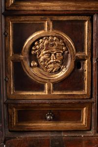 A Spanish Baroque Walnut Vargueño and Stand