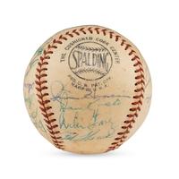 A 1953 New York Giants Team Signed Autograph Baseball