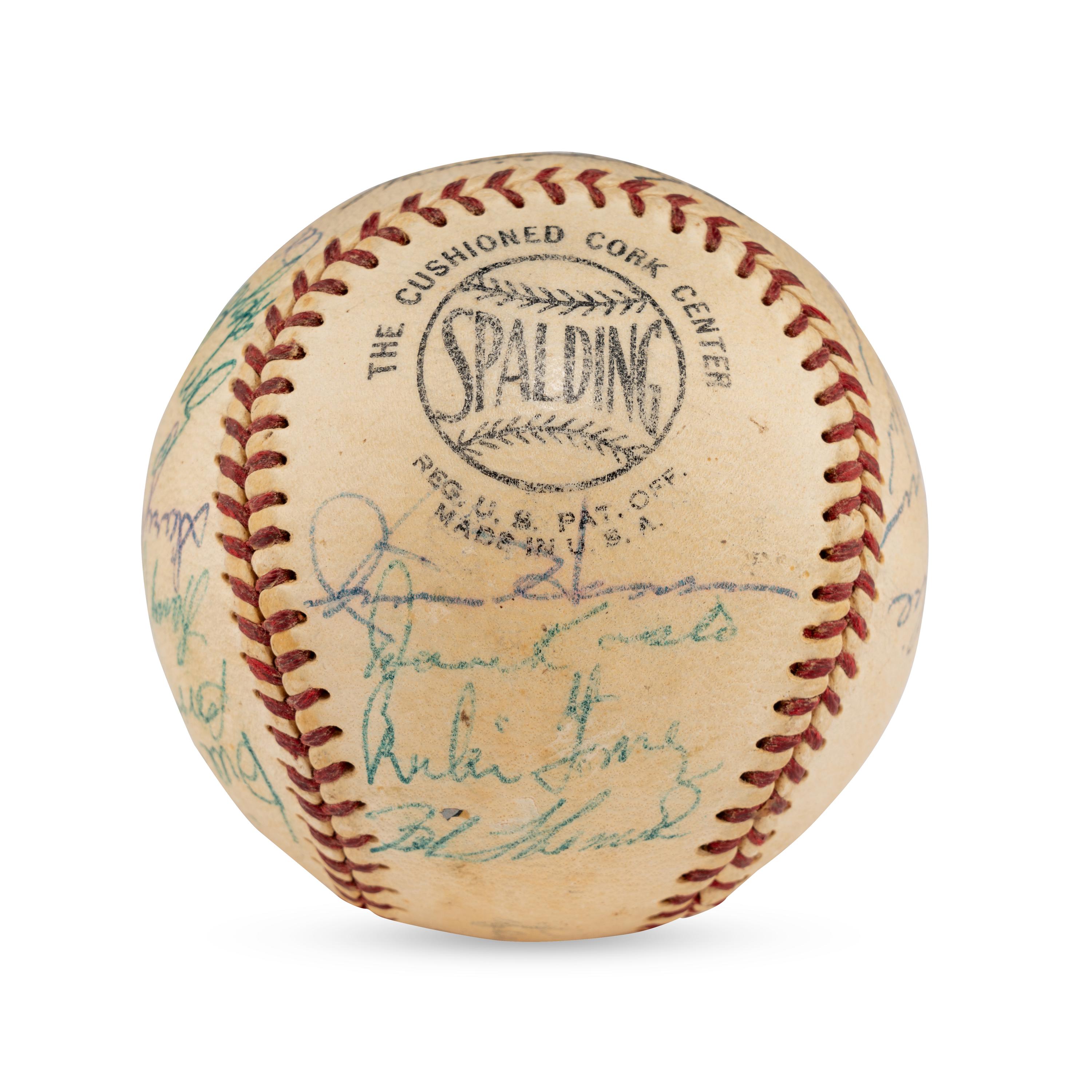 A 1953 New York Giants Team Signed Autograph Baseball