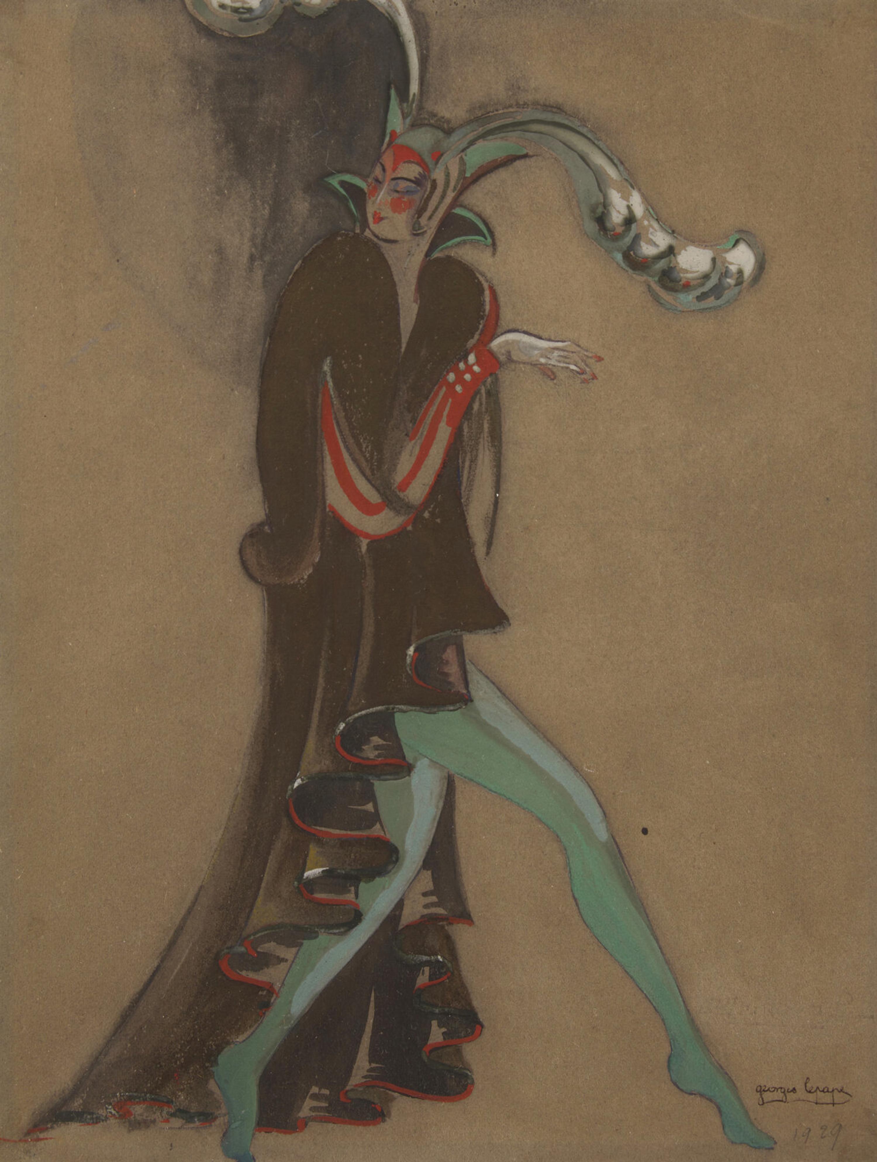 Georges Lepape (French, 1887–1971) — Les Collants Bleus (a costume design), 1929