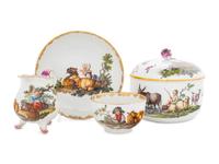 A Meissen Porcelain Four-Piece Tea Service