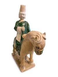 Two Chinese Sancai Pottery Figures