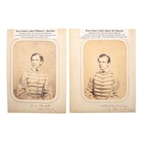 [CIVIL WAR]. A group of 3 photographs of Cadets Albert Murray, Clemens Chaffee, and William Barlett from the West Point Class of 1862.